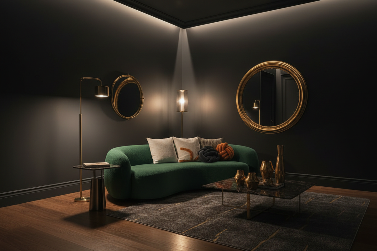 Moon Couch - Linen / Green