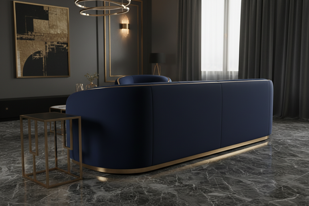 Riviera Gold-Trim Sofa