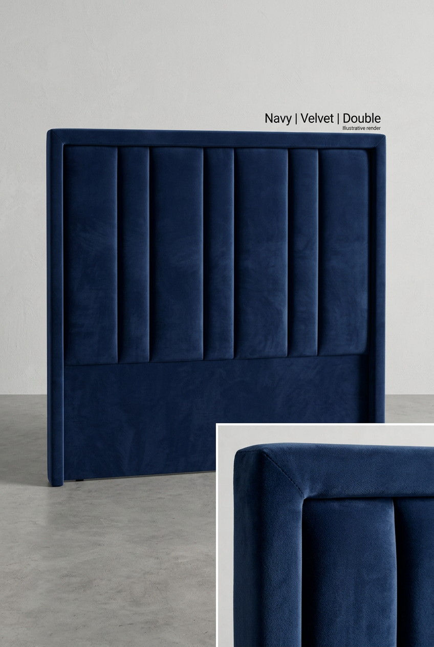 Sage Channel Wingback Headboard