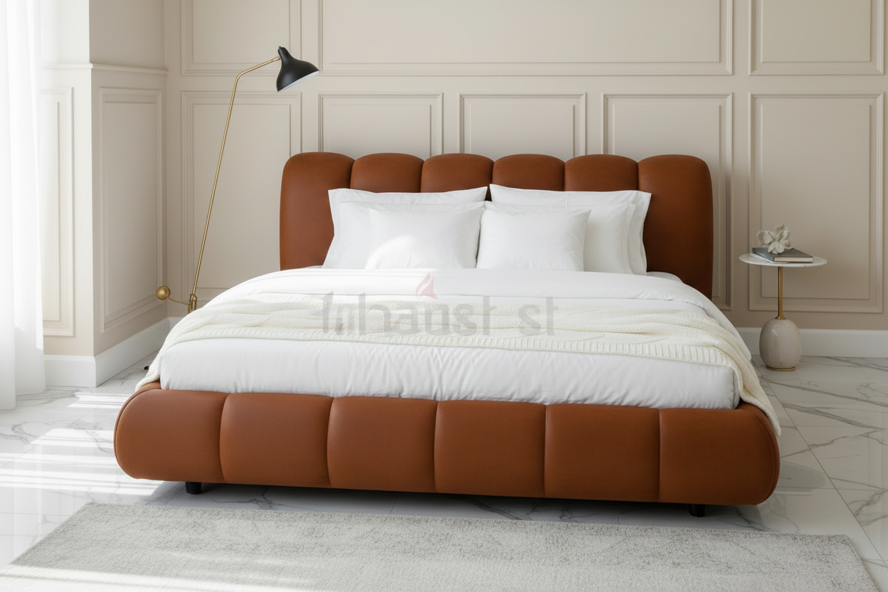 Puffy Channel-Tufted Storage Bed