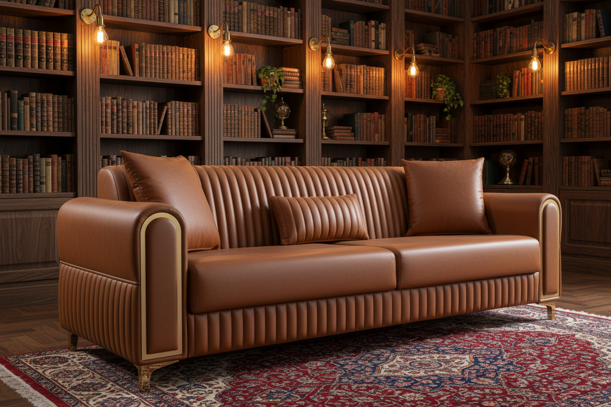 Luxe Channel Tufted Velvet Sofa