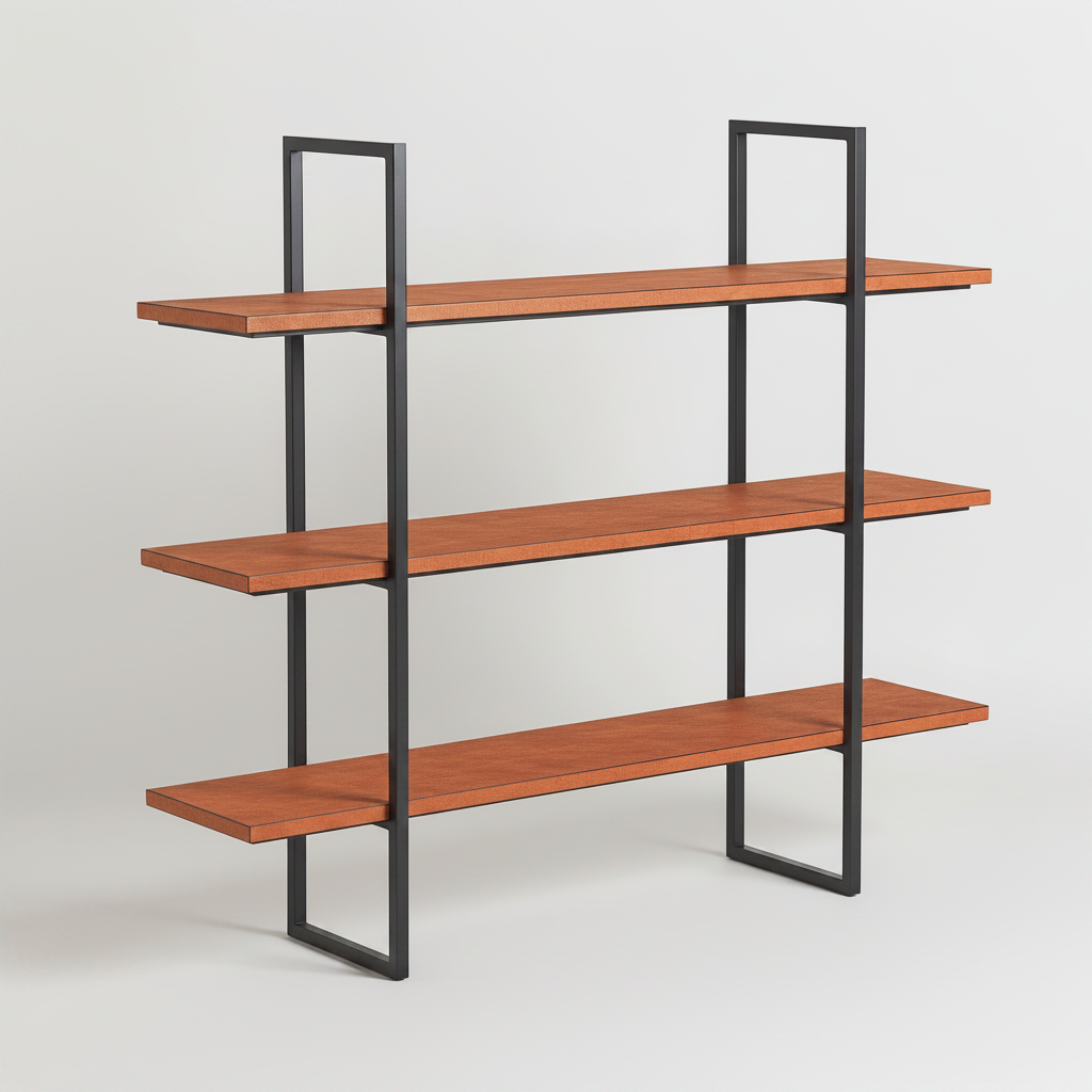 Industrial 3-Tier Open Bookshelf