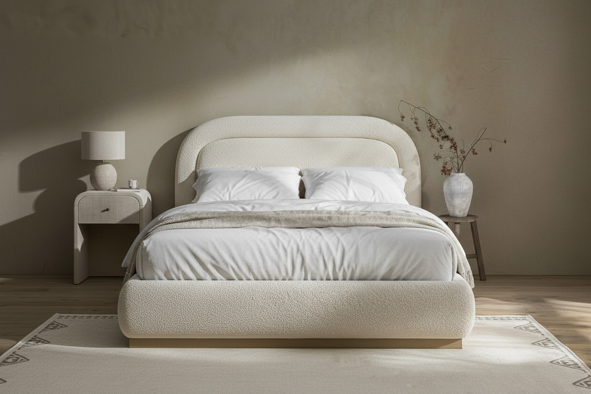 Luella Upholstered Wooden Plinth Base Storage Bed