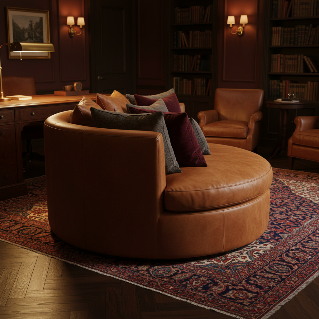 Luna Round Barrel Swivel Cuddle Chair