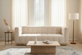 Luxury Boxy Tufted Velvet Sofa with Gold Base