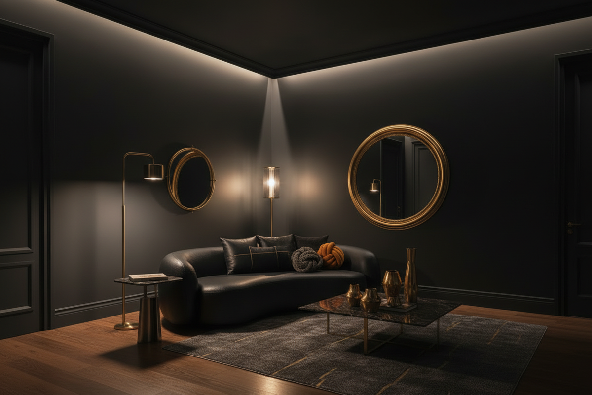 Moon Couch - Leather / Black