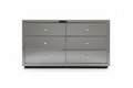 Glam Smoked Mirror Dresser - full front view