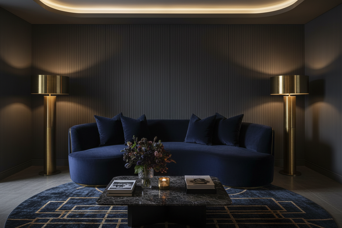 Head Leather Five-Seater Sofa