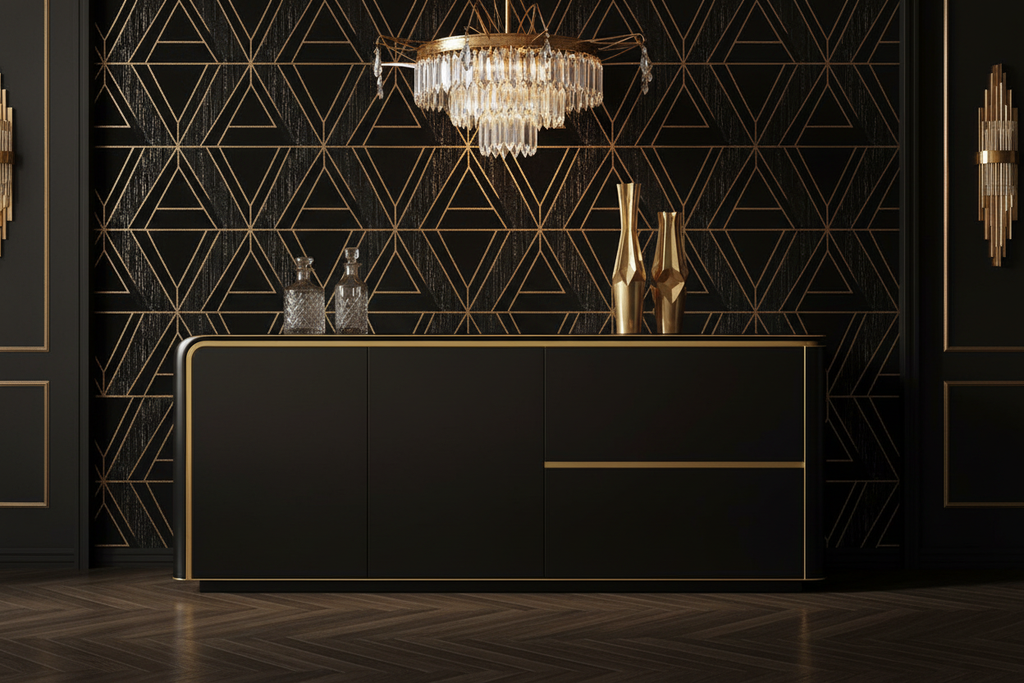 Elara Luxury Sideboard - Graphite dark editorial