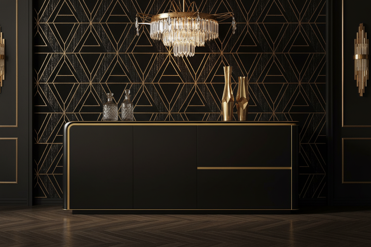 Elara Luxury Sideboard - Graphite dark editorial