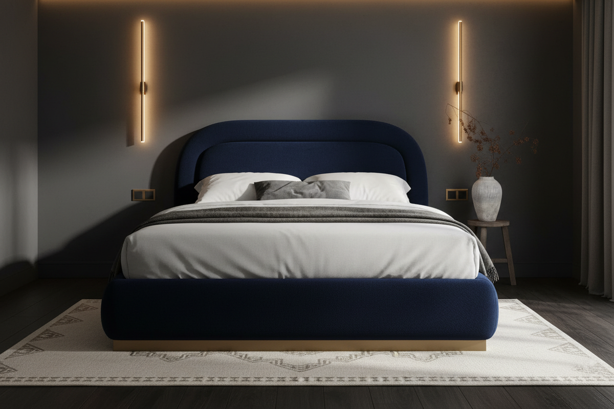 Luella Upholstered Wooden Plinth Base Storage Bed