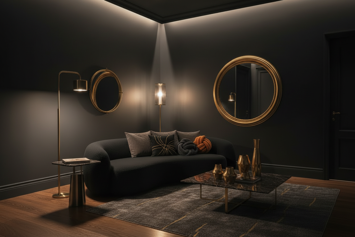 Moon Couch - Linen / Black