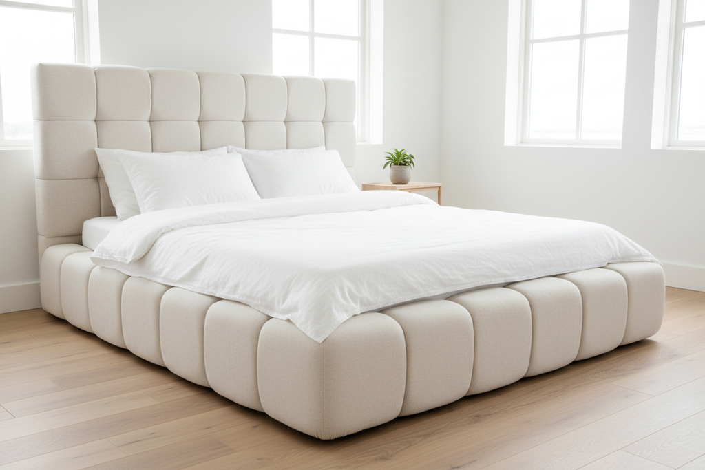 Cube Tufted Upholstered Bed