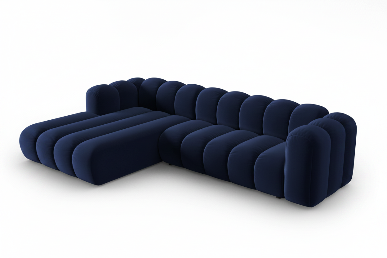 Modular L-Shape Bubble Sectional Sofa