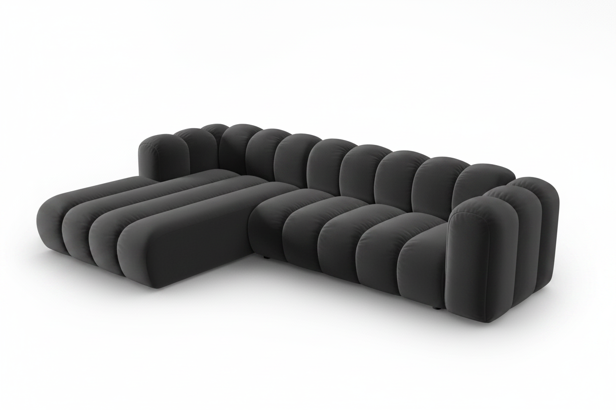 Modular L-Shape Bubble Sectional Sofa