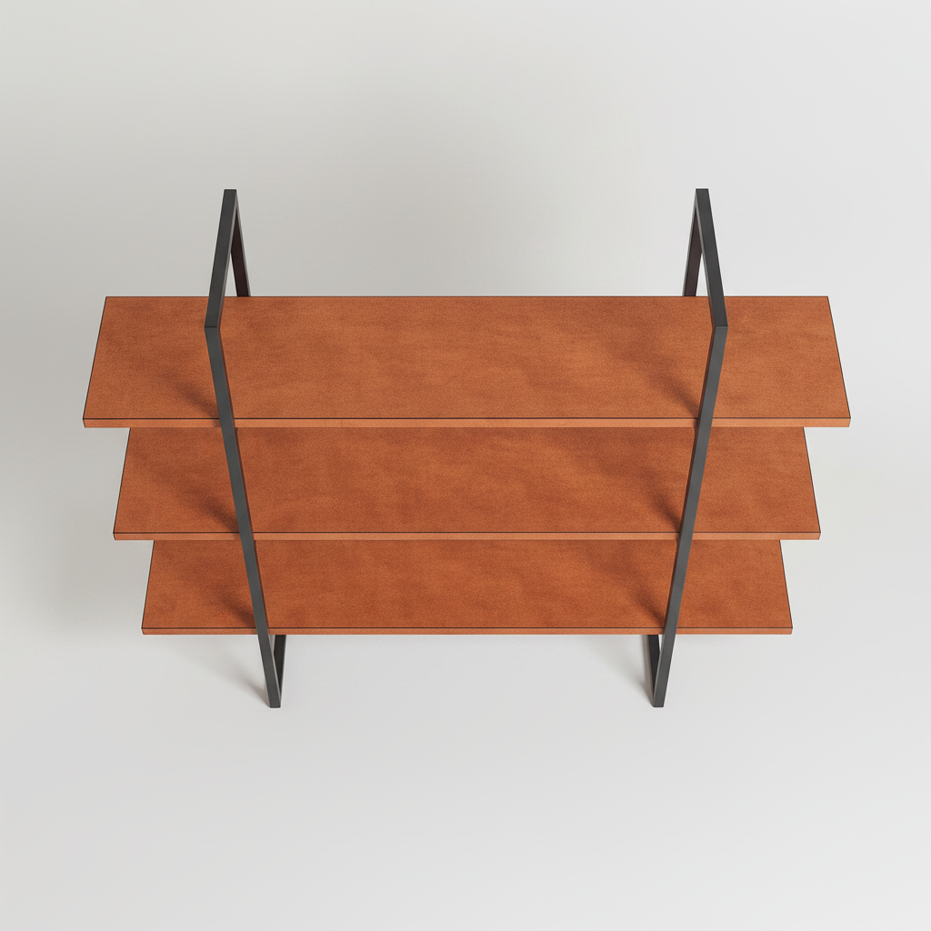 Industrial 3-Tier Open Bookshelf