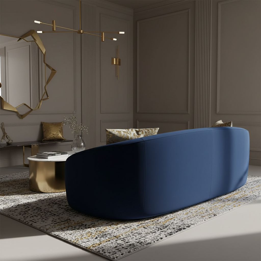 Luna Curved Boucle Sofa