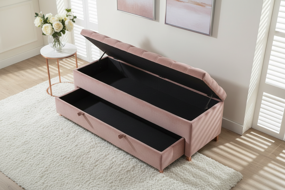 Chester Tufted Storage Blanket Box