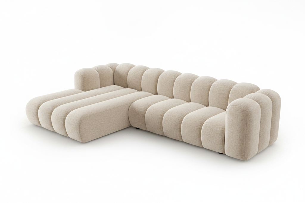 Modular L-Shape Bubble Sectional Sofa