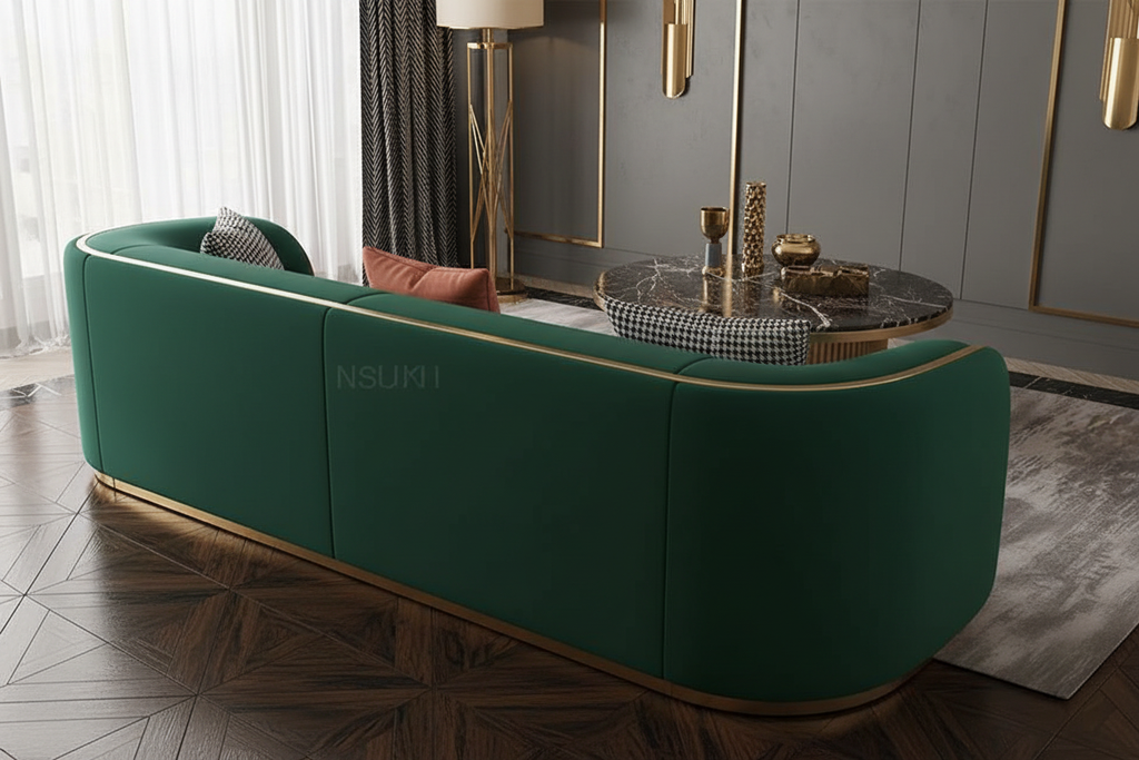 Riviera Gold-Trim Sofa
