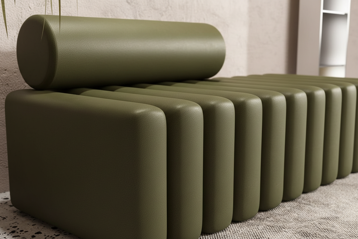 Disautoman Ribbed Segmented Daybed Ottoman