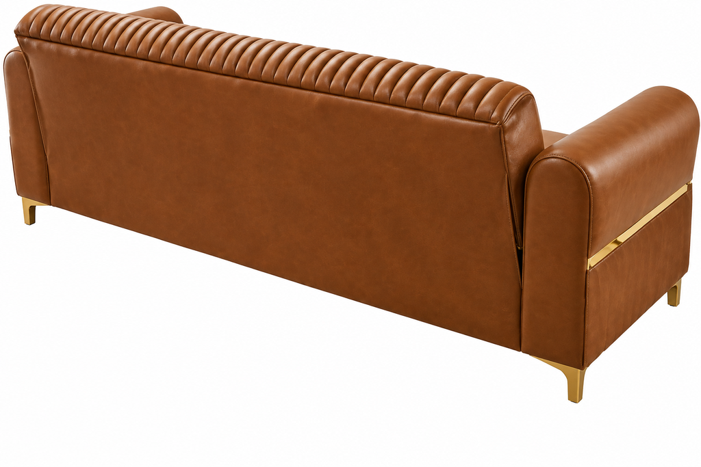 Luxe Channel Tufted Velvet Sofa