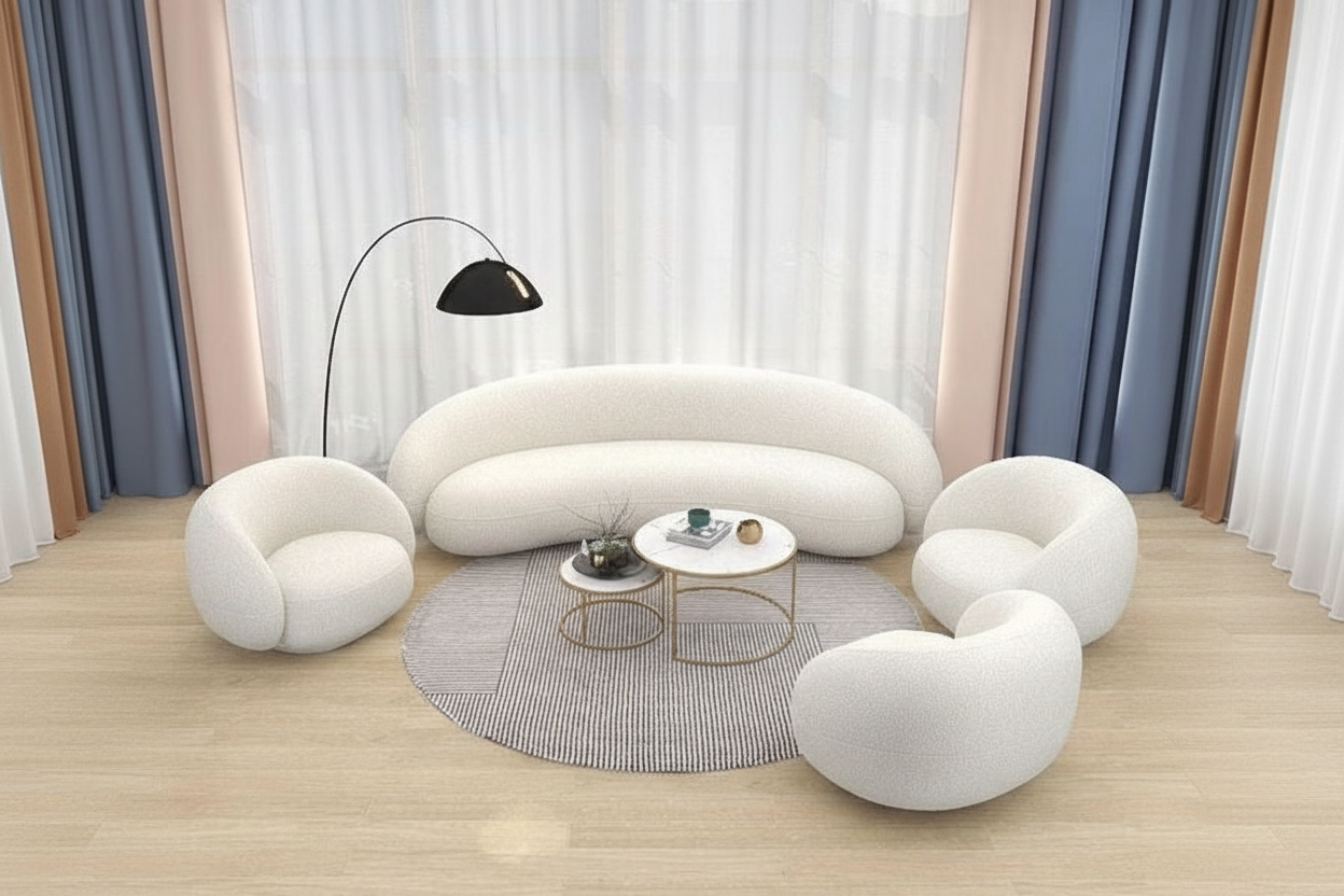 Luxe Curved Sofa Set
