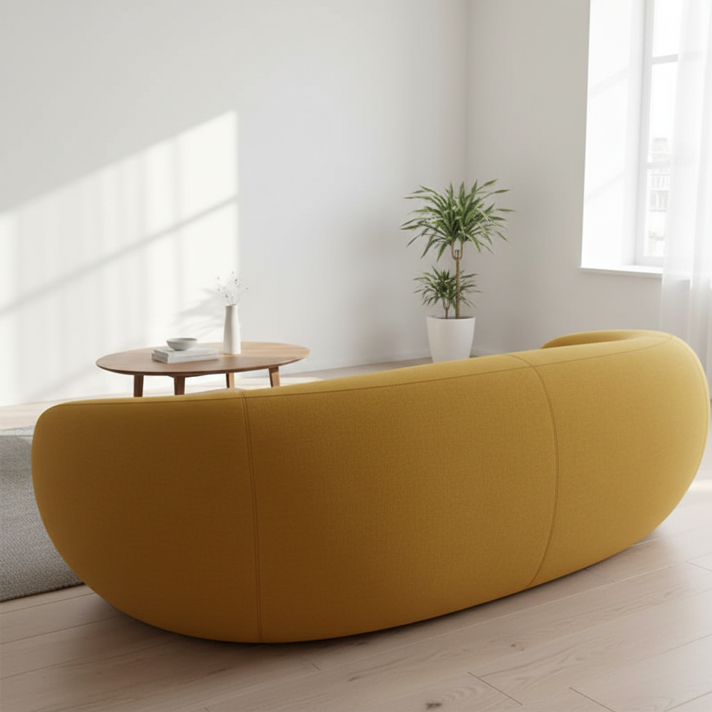 Luna Curved Boucle Sofa