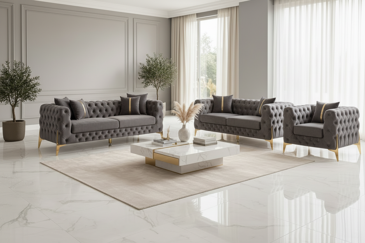 Grandeur Chesterfield Sofa Set