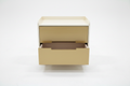 Luxury bedside pedestal front view with drawers open