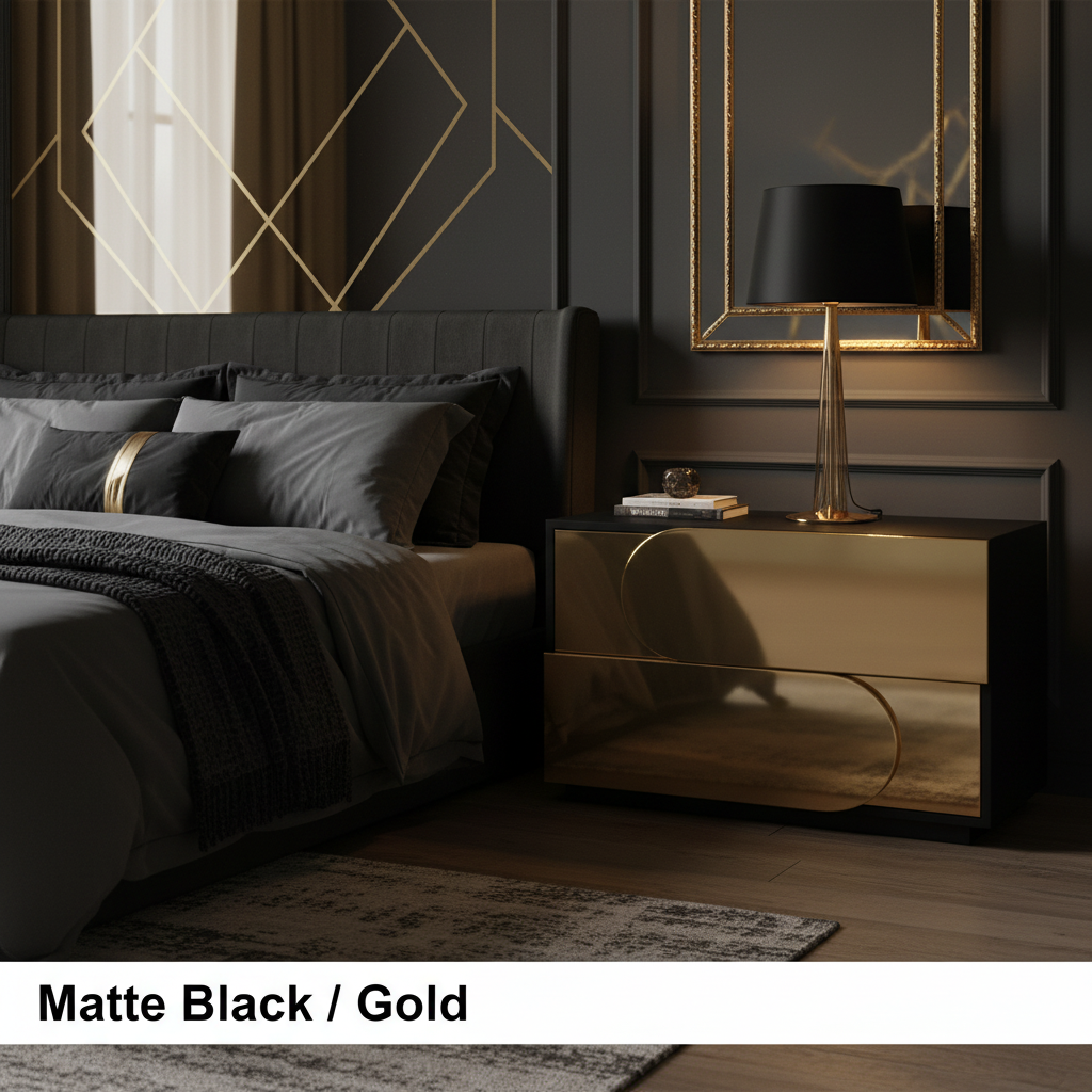 Luxe Curve Bedside Table