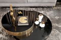 Eclipse Dual Circle Coffee Table - moody top view