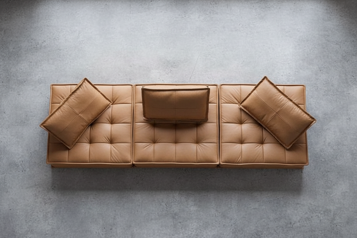 Zen Modular Floor Sofa - top-down all 3 modules