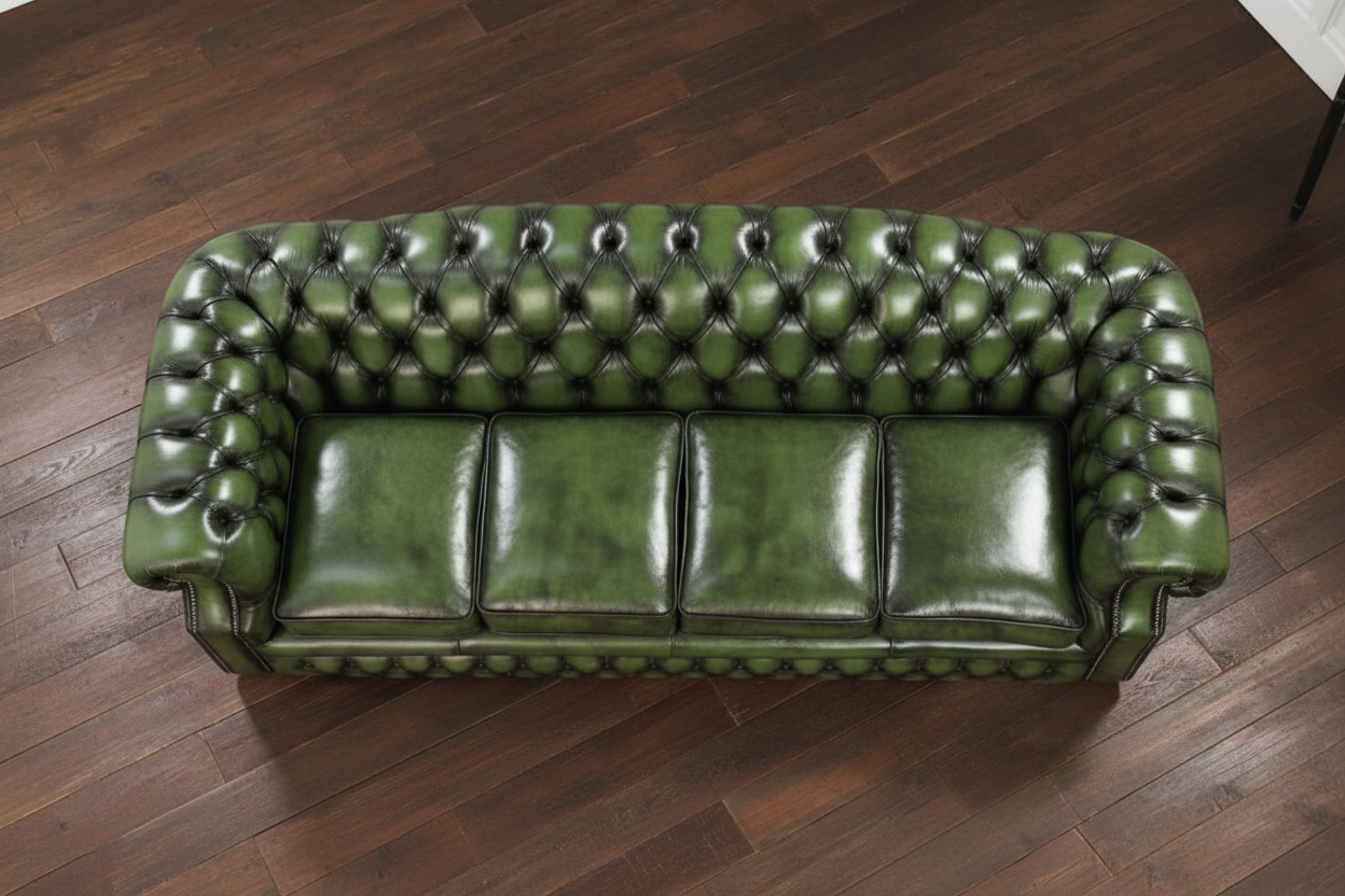 Churchill Chesterfield Sofa - top-down tufting view