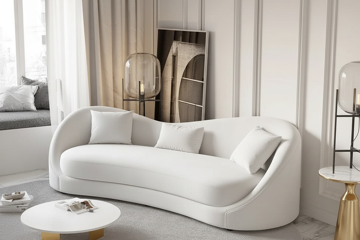 Crescent Curved Sofa