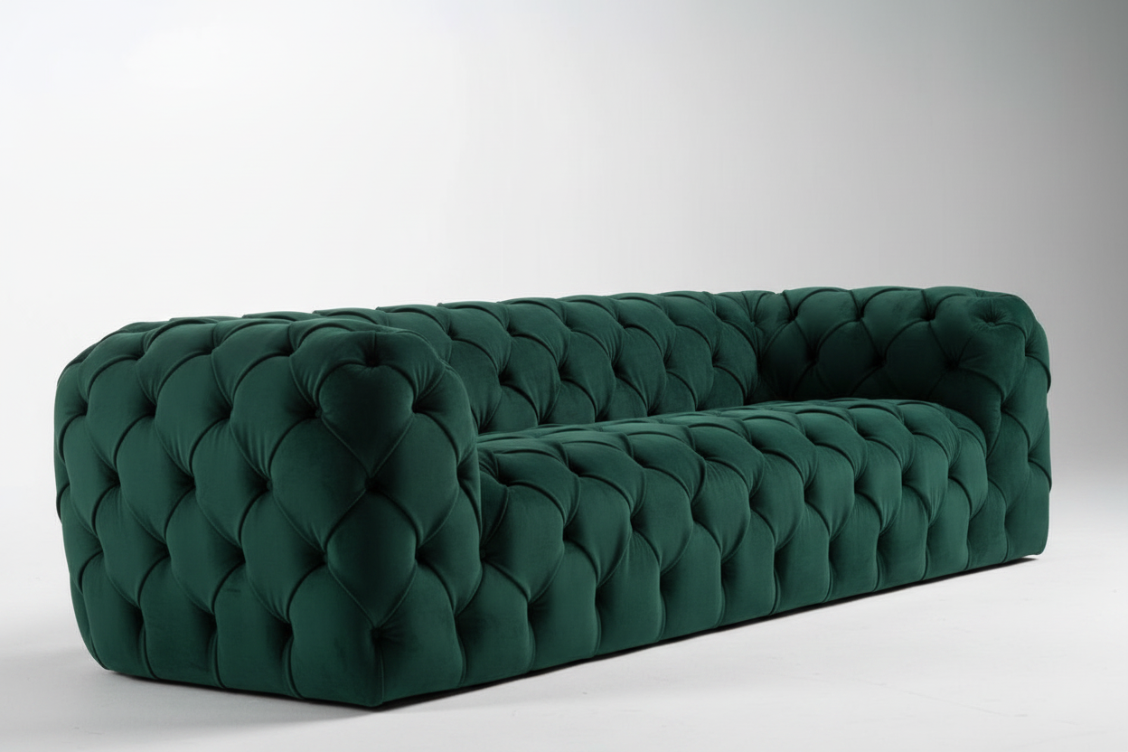 Fully Tufted Chesterfield Sofa
