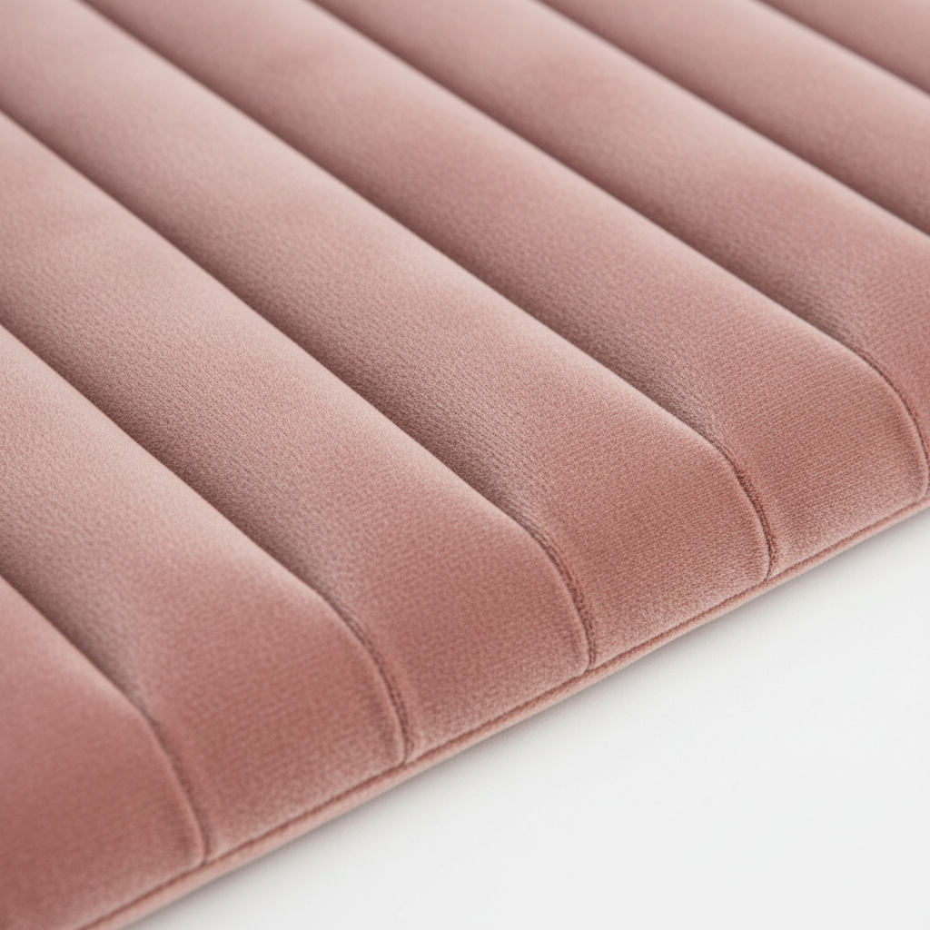 Luxe Channel Tufted Velvet Sofa