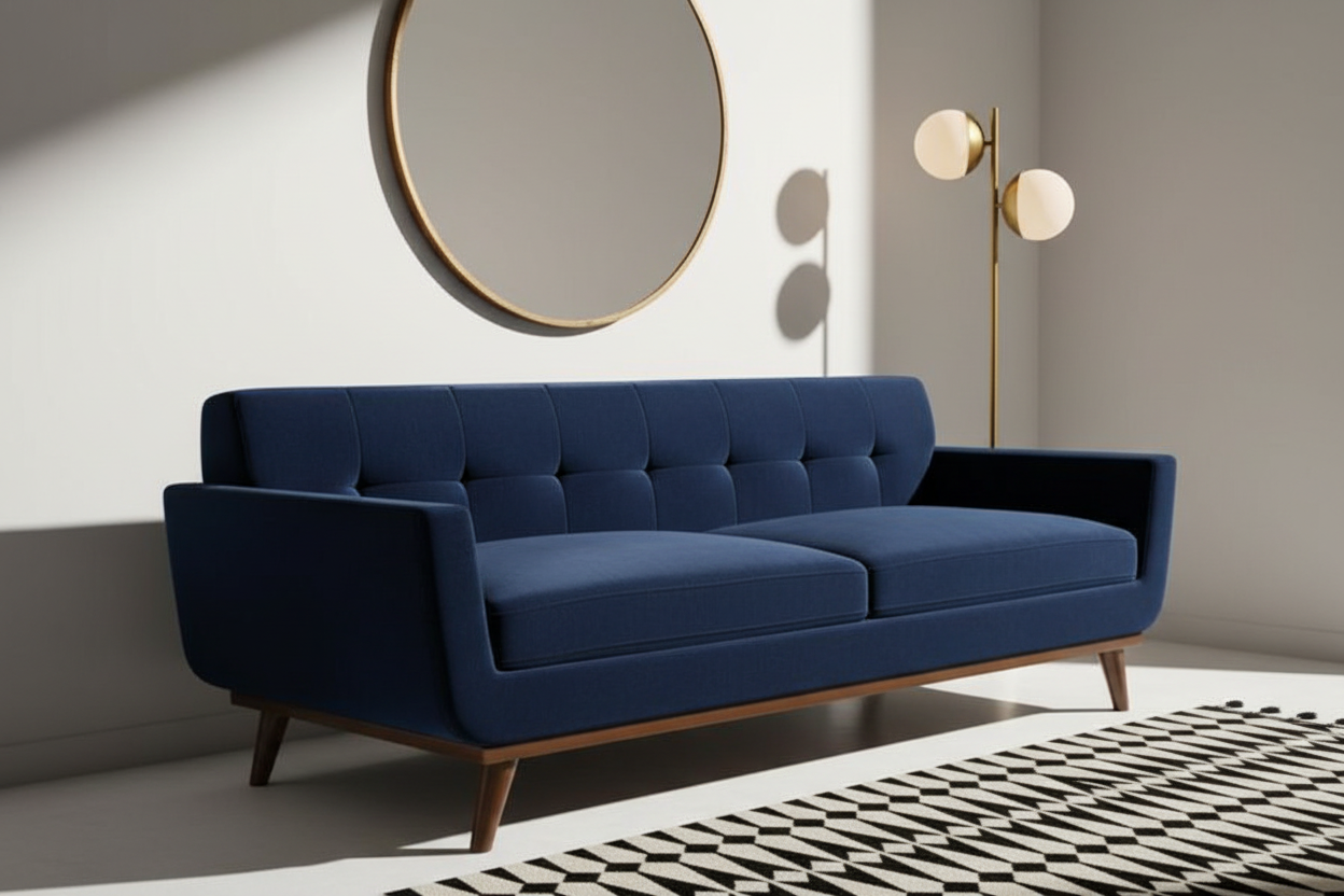Mid-Century Modern 3-Seater Sofa
