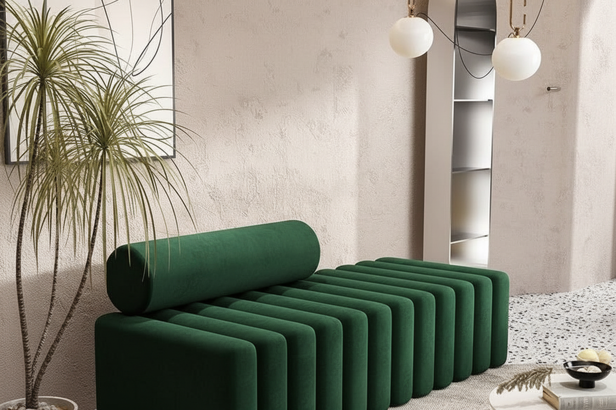 Disautoman Ribbed Segmented Daybed Ottoman