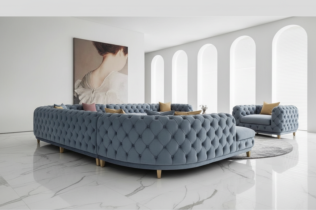 Chester Tufted Chesterfield Sofa Set