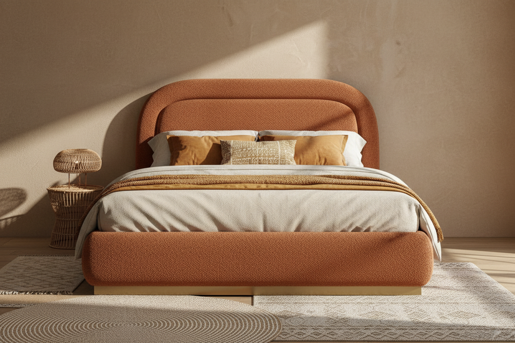 Luella Upholstered Wooden Plinth Base Storage Bed