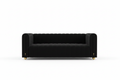 Channel Tufted Velvet Sofa