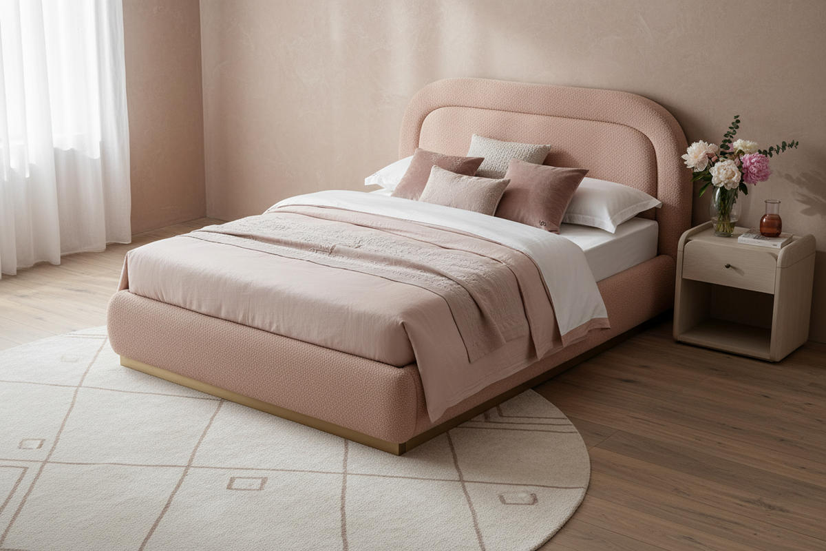 Luella Upholstered Wooden Plinth Base Storage Bed