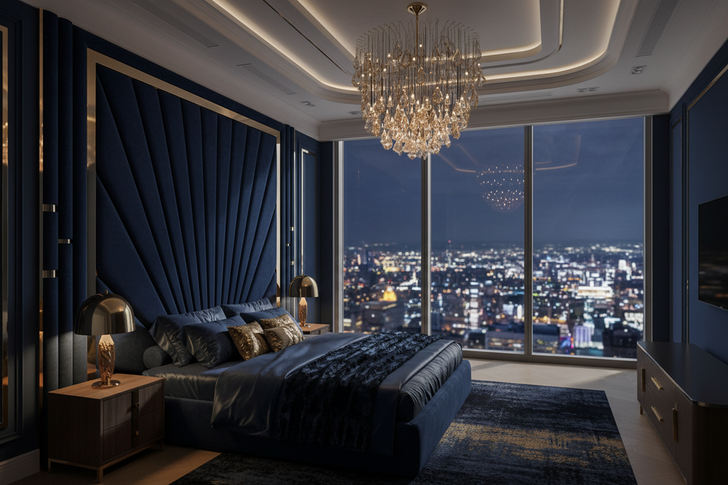 Luxury Fan Headboard Bedroom Suite