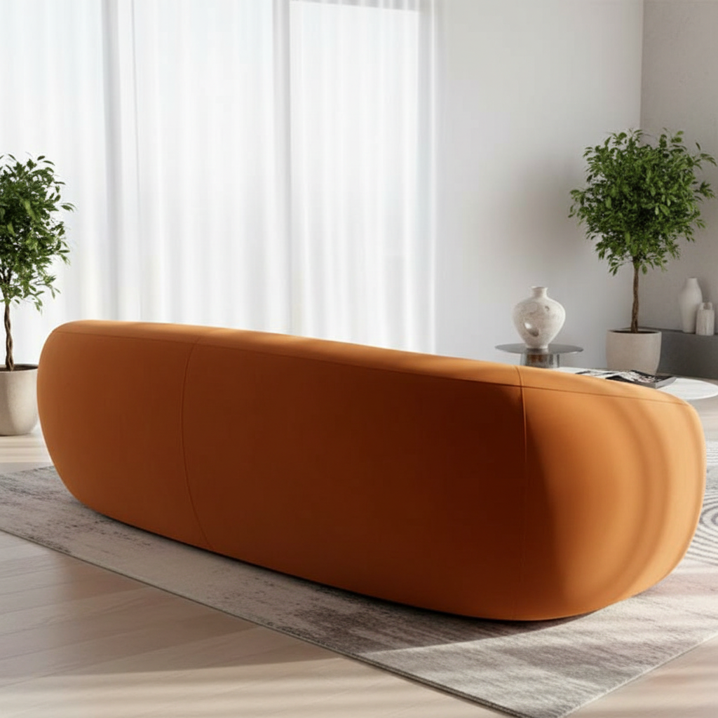 Luna Curved Boucle Sofa