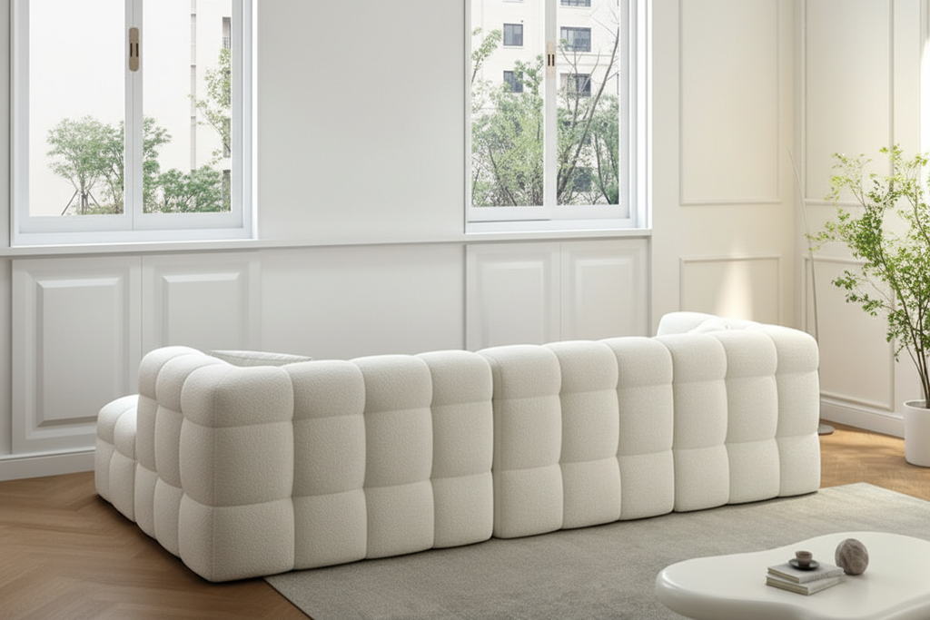 Cloud Bubble Grid Sectional - full back view