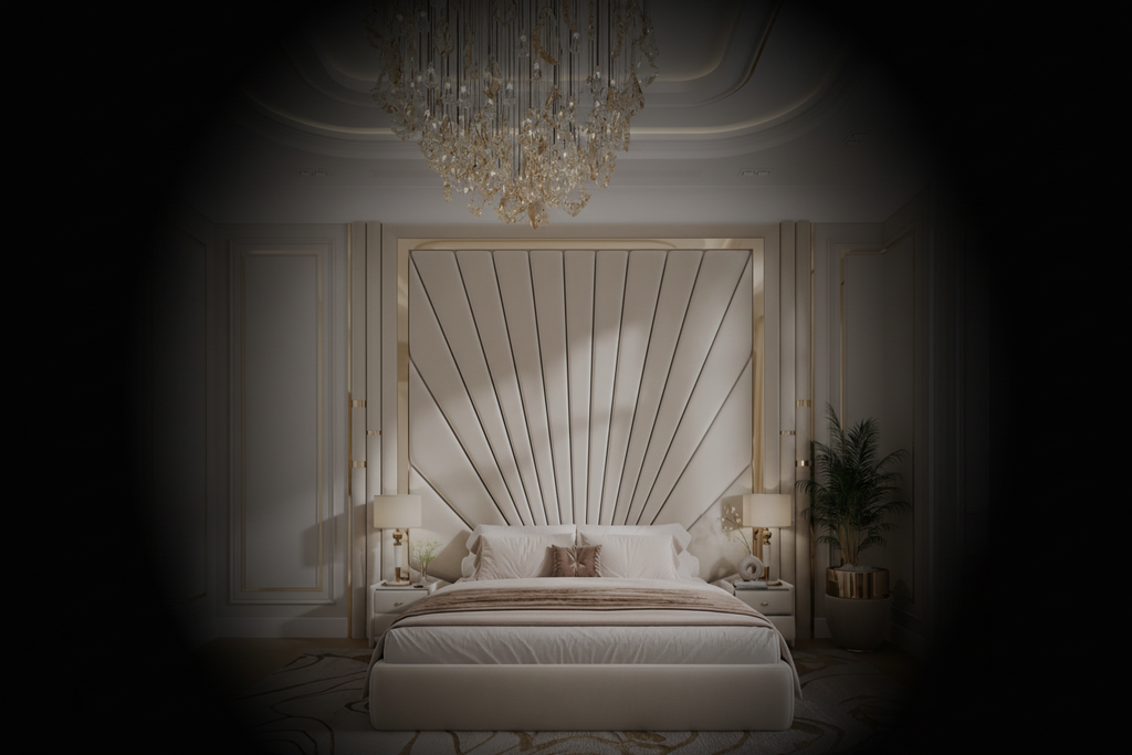Luxury Fan Headboard Bedroom Suite