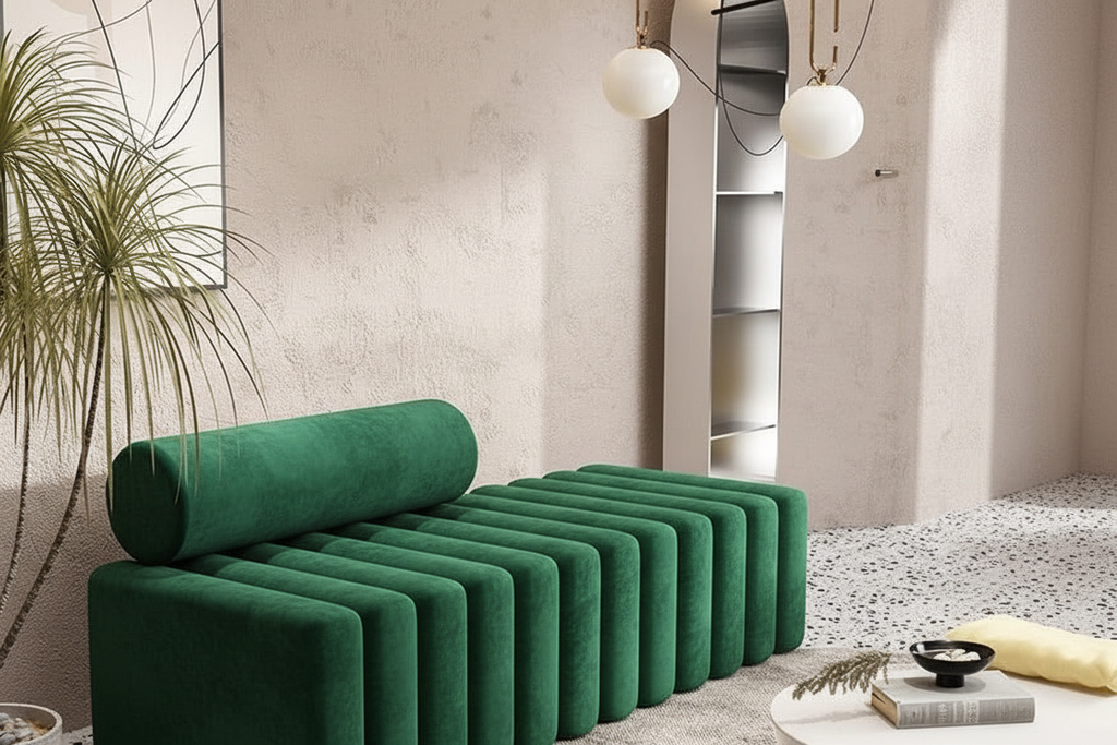 Disautoman Ribbed Segmented Daybed Ottoman
