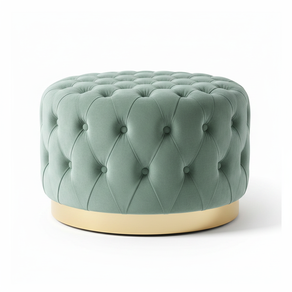 Mint Gold Ottoman