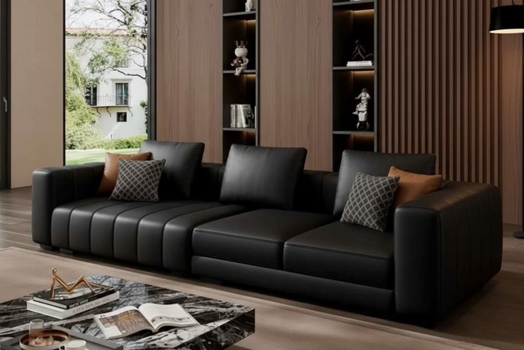 Mix Sofa - Black Leather